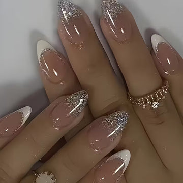 24pcs Medium Almond Press-On Nails