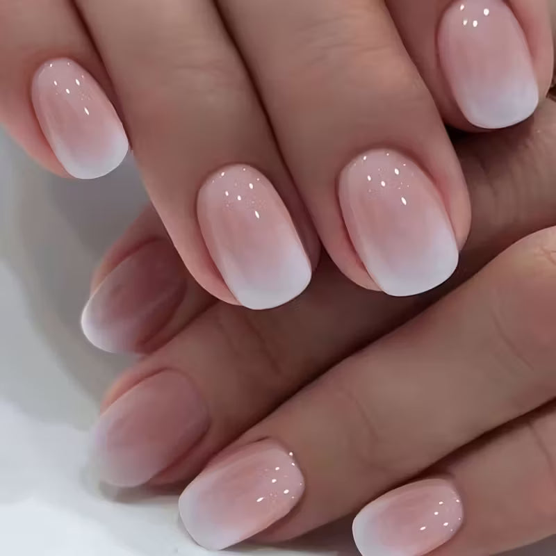 24pcs Pink Gradient Press On Nails