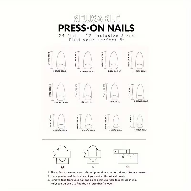 Green Marble French Cat-Eye Press-On Nails