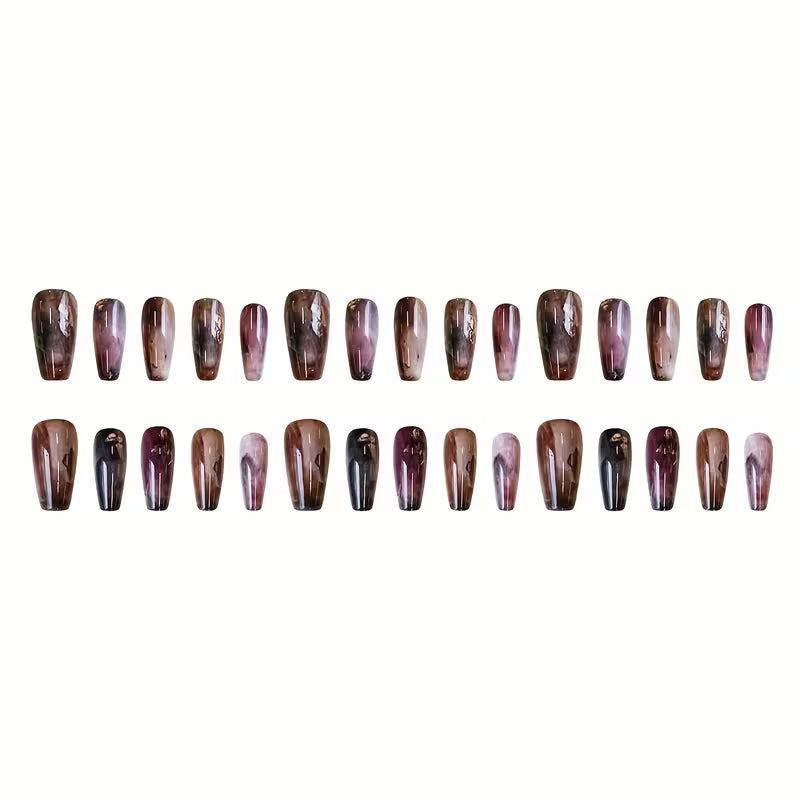 30pcs NAIL NINA Luxury Ombre Press On Nails