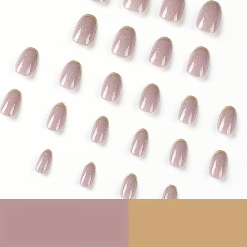 24pcs Almond Shape Short Press-On Nails