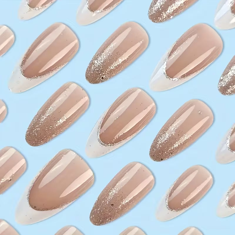 24pcs Medium Almond Press-On Nails