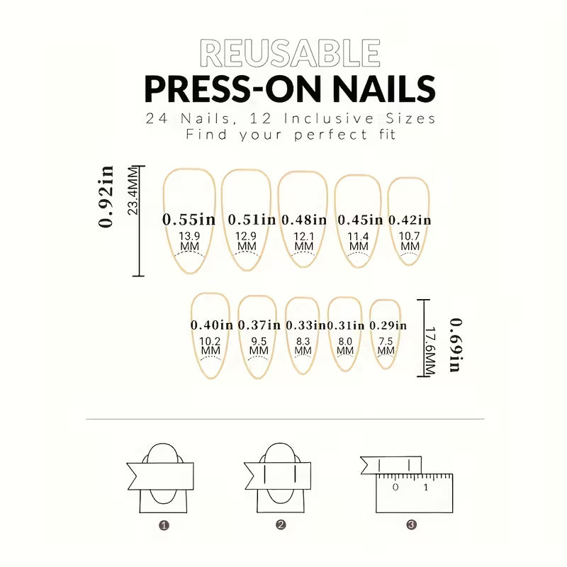 108pcs Christmas 4 Styles Cat's Eye Press-On Nails