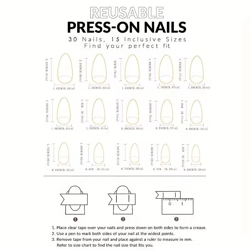 30pcs Nude Pink Short Almond Press-On Nails