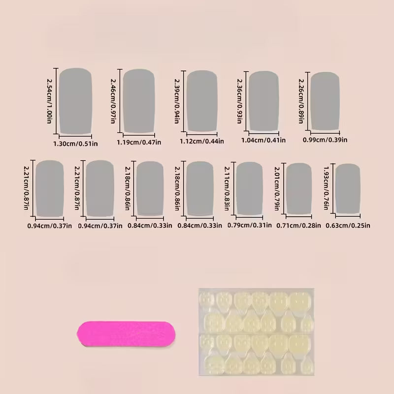 30pcs Elegant Cat Eye Press-On Nails