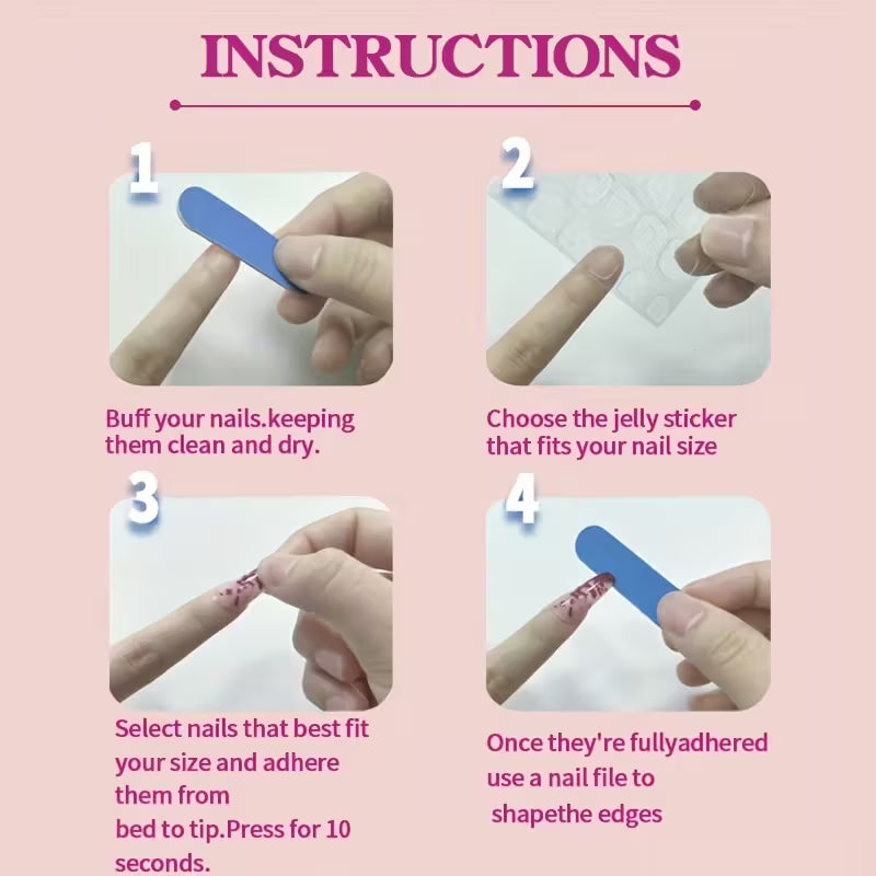 24 Stylish Short Stiletto Press-On Nails