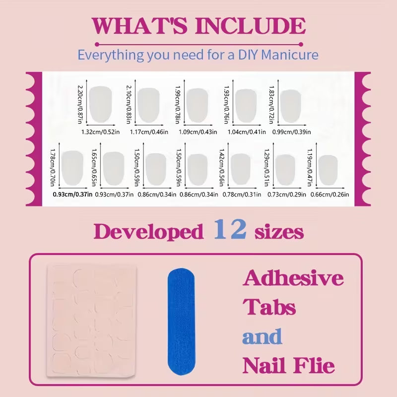 24 Stylish Short Stiletto Press-On Nails