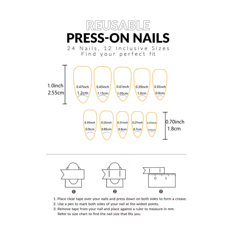 24pcs Burgundy Deep Red Press-On Nails