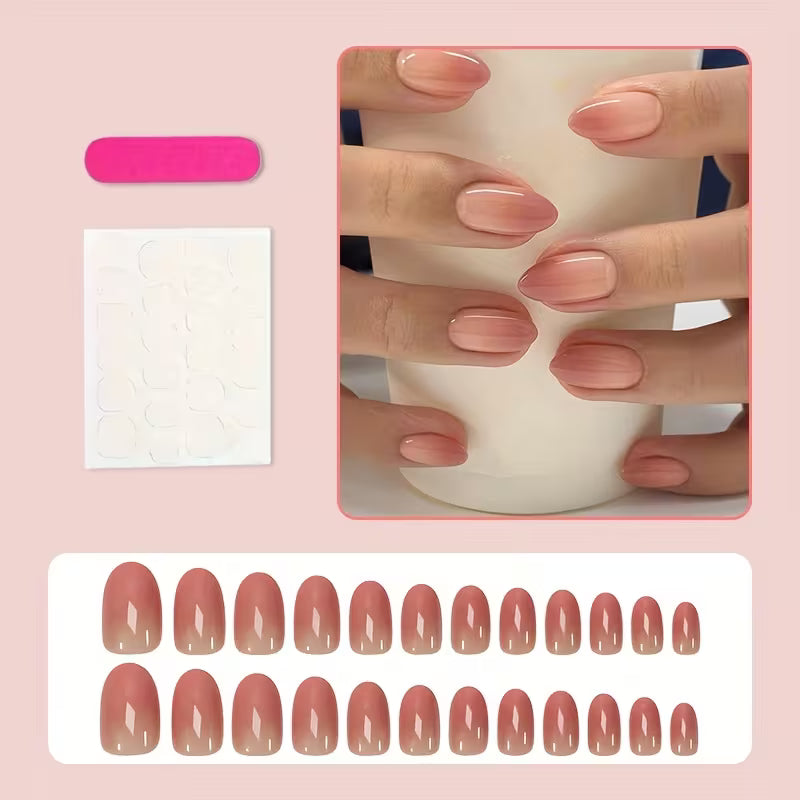 24 Stylish Short Stiletto Press-On Nails