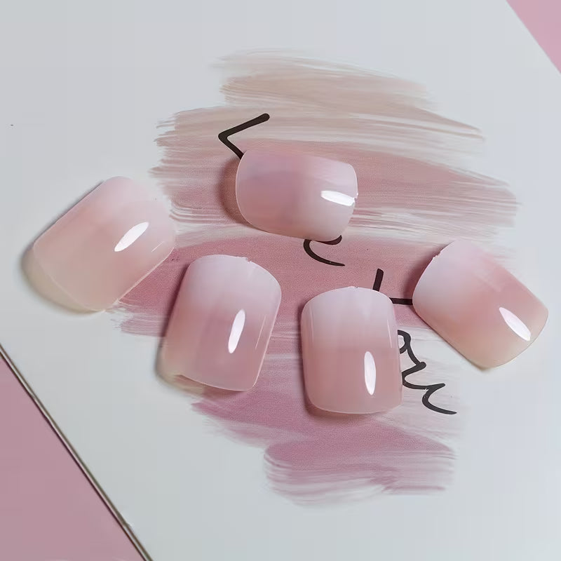 24pcs Pink Gradient Press On Nails