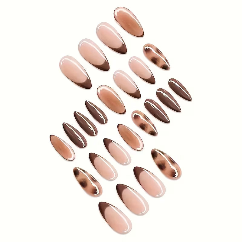 24pcs Almond Shape Medium-Length Press-On Nails