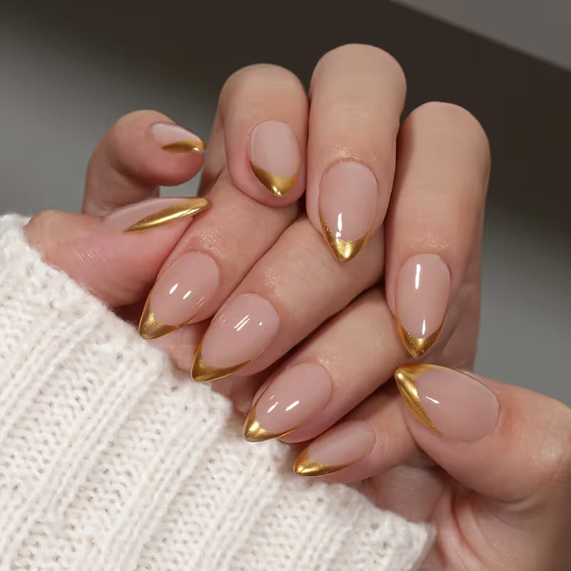 24pcs ARTAUG Golden French Press- Nails