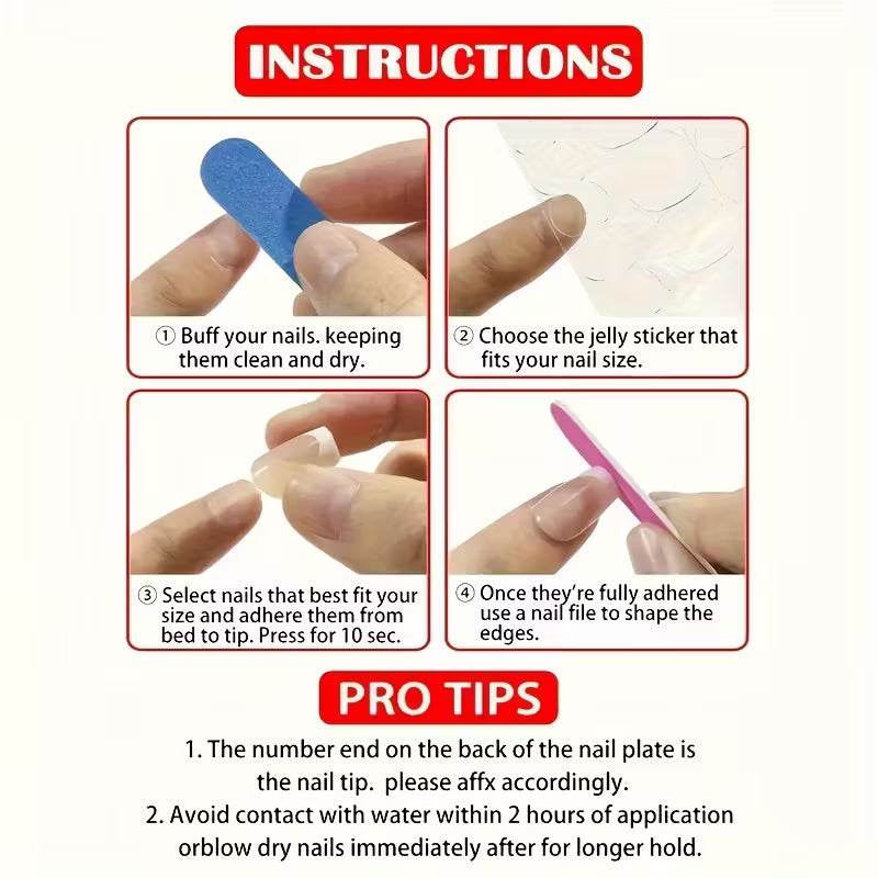 24pcs European Press-On Nails