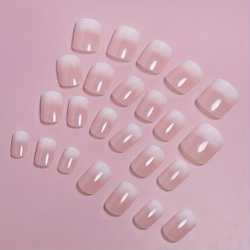 24pcs Pink Gradient Press On Nails