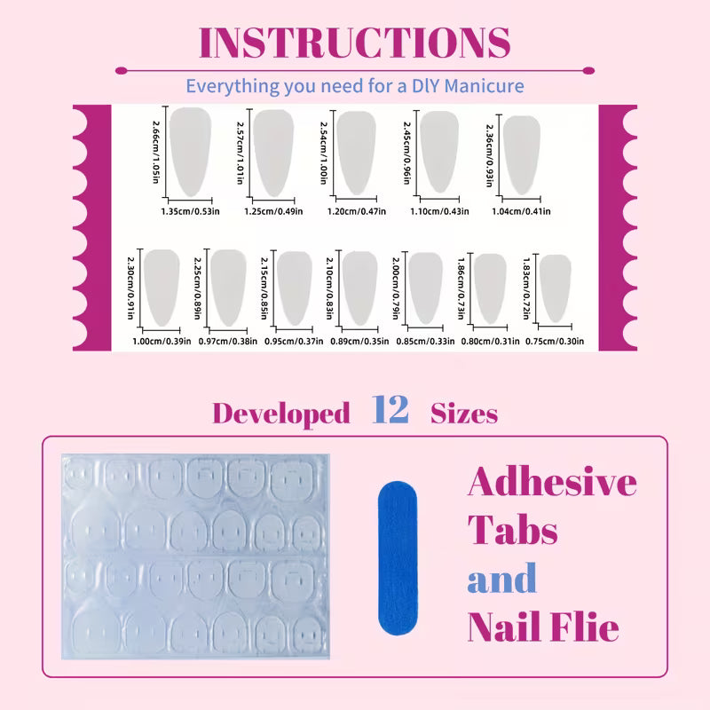 24pcs Almond Shaped Press-On Nails