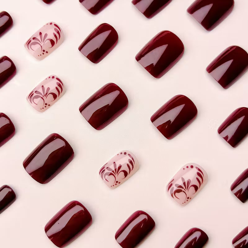 24pcs Romantic Floral Press-On Nails