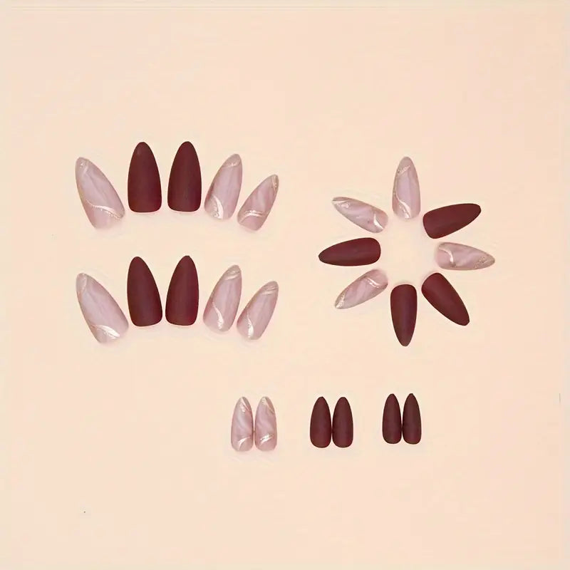 24pcs Frosted Line Nail Art Sheets