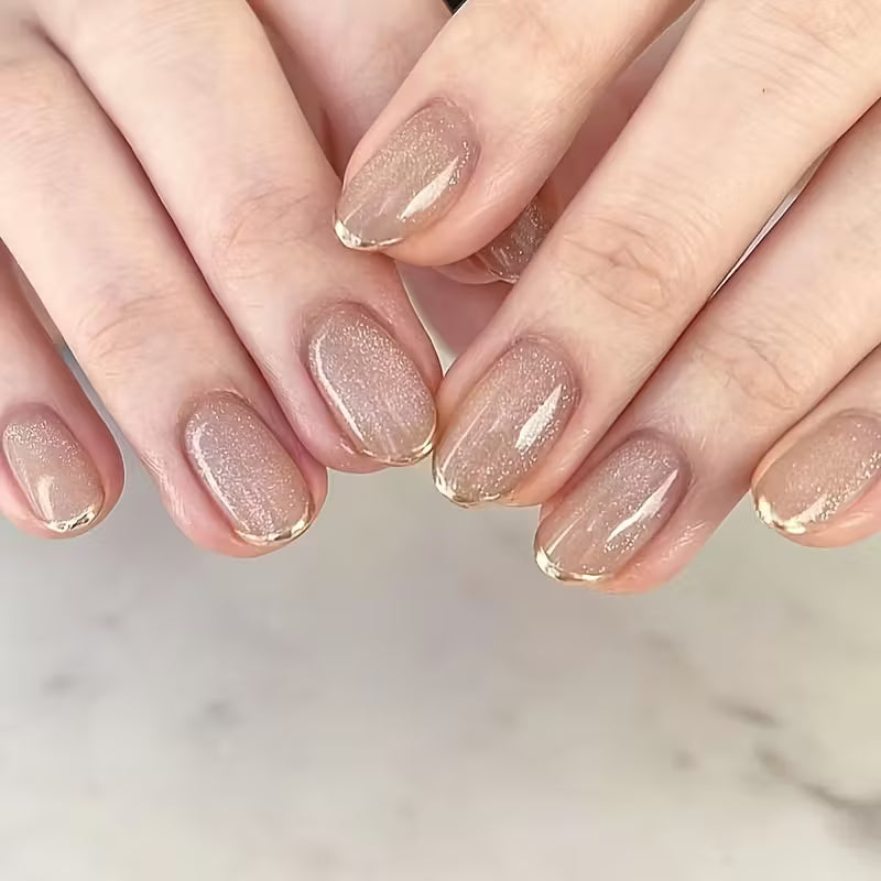 24pcs Almond Shape Short Press-On Nails